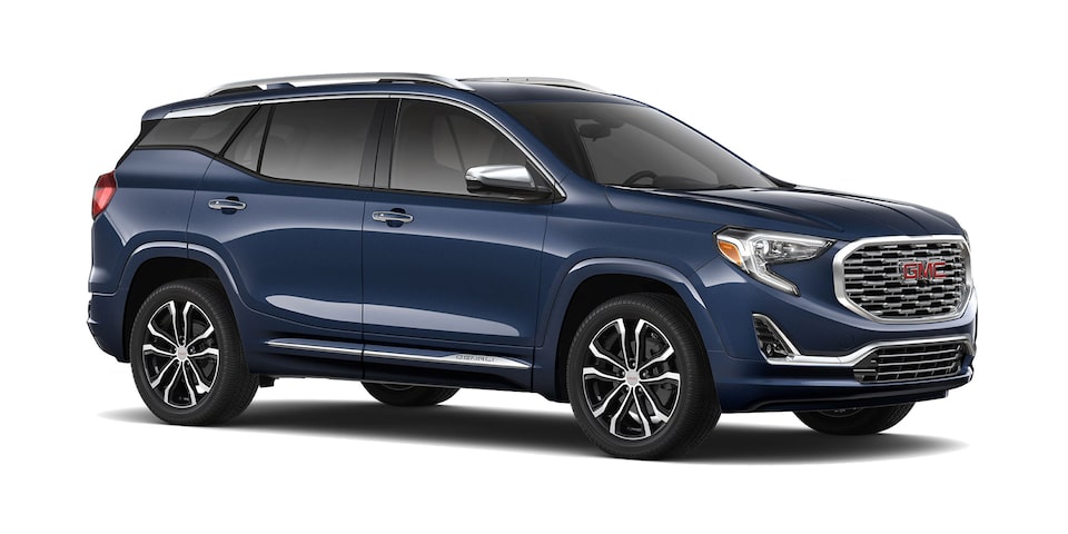 GMC Terrain 2019 camioneta familiar color azul acero metálico