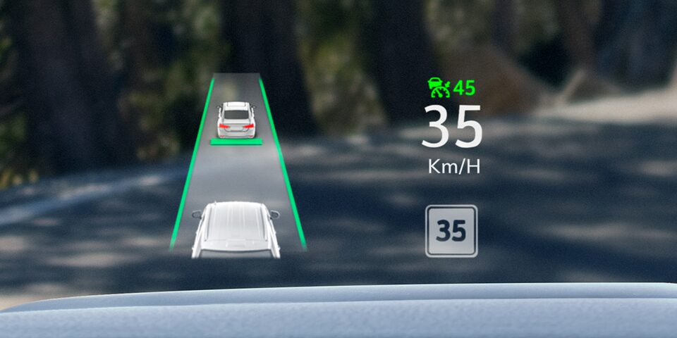 Head up display a color y de 15 pulgadas