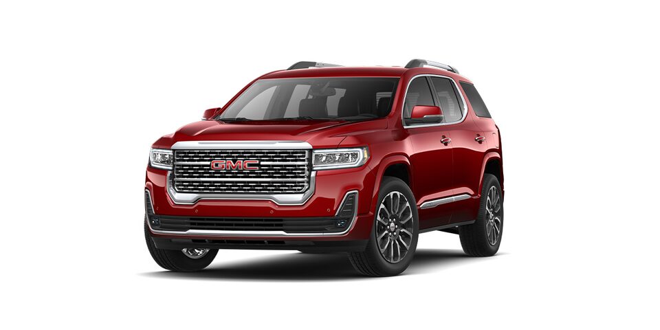 GMC Acadia 2023 en color Radiant Red Metallic