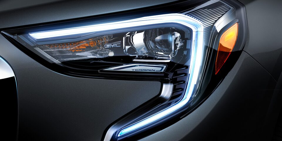 Luces diurnas LED en tu GMC Terrain 2023, camioneta SUV