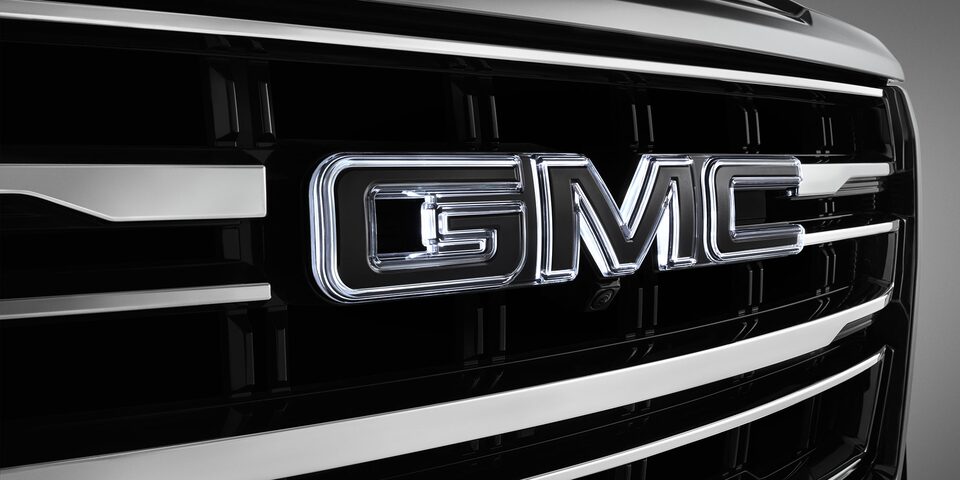 Emblema GMC negro iluminado para Yukon 2023, camioneta lujosa