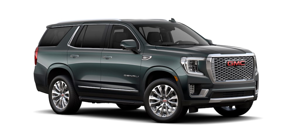 GMC Yukon 2023, camioneta lujosa en color Cypress Metallic
