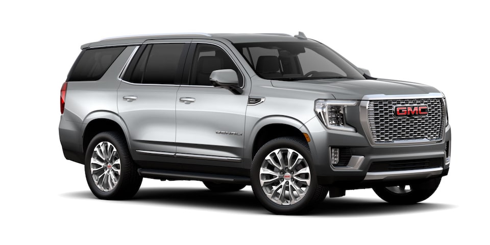 GMC Yukon 2023, camioneta lujosa en color Sharkskin Metallic