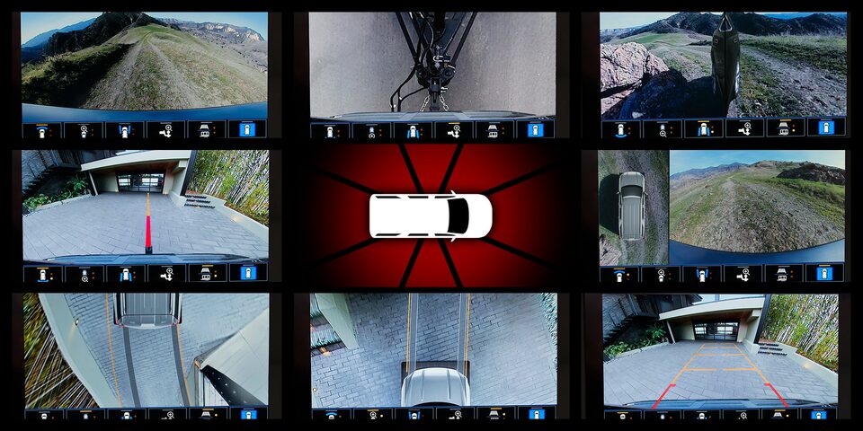 Sistema multivistas en la pantalla central de 10.2 pulgadas de GMC Yukon 2023, camioneta lujosa