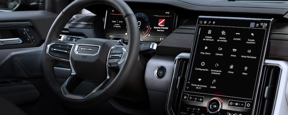  Pantalla de infoentretenimiento con Google integrado en tu GMC Acadia 2025, camioneta de 7 pasajeros