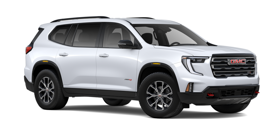 GMC Acadia 2026 en color polar white tri-coat metallic