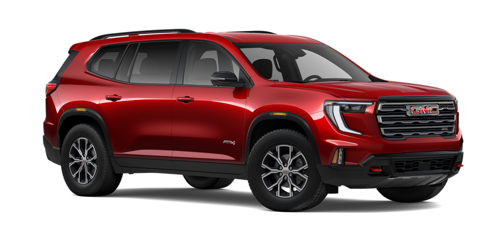 GMC Acadia 2026 en color radiant red metallic