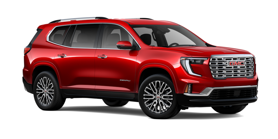 GMC Acadia 2026 en color radiant red metallic