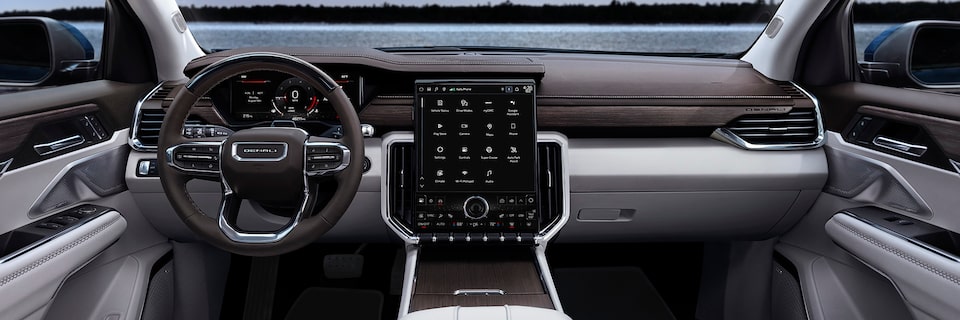 Características interiores de GMC Acadia 2026, SUV para 7 pasajeros