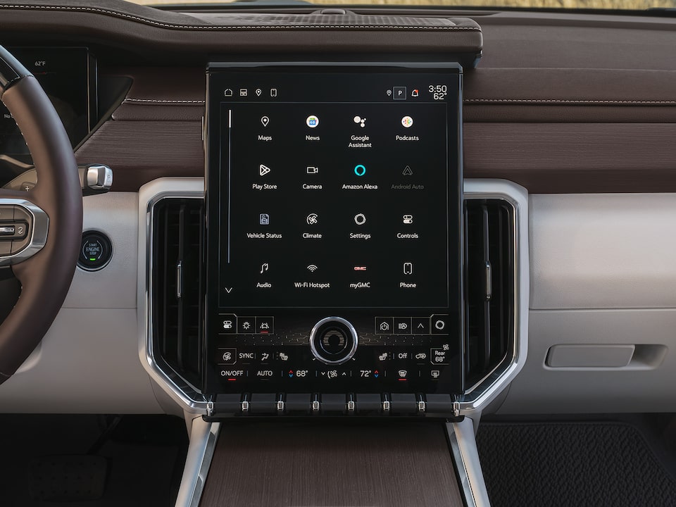 Pantalla de infoentretenimiento de 15 pulgadas en GMC Acadia 2026