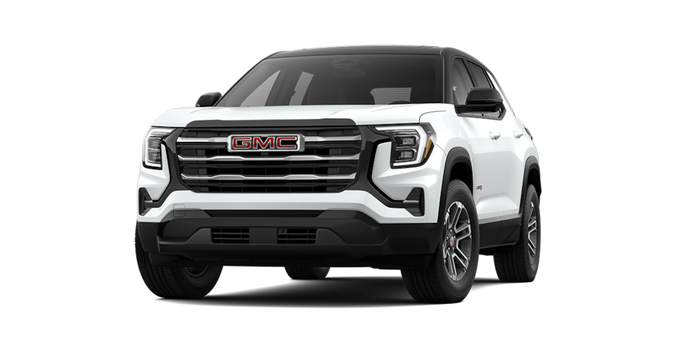 Nueva GMC Terrain 2026, camioneta SUV premium versión AT4 color Summit White