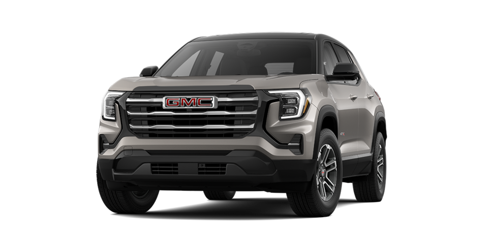 Nueva GMC Terrain 2026, camioneta SUV premium versión AT4 color Bae-ge Metallic