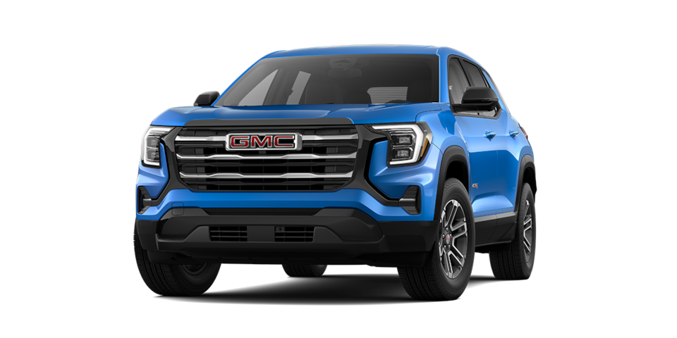Nueva GMC Terrain 2026, camioneta SUV premium versión AT4 color Reef Metallic