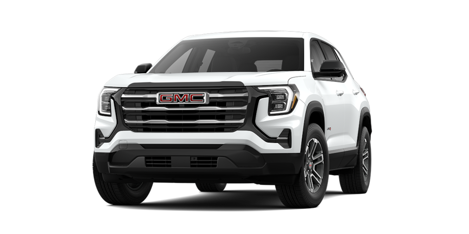 Nueva GMC Terrain 2026, camioneta SUV premium versión AT4 color Summit White