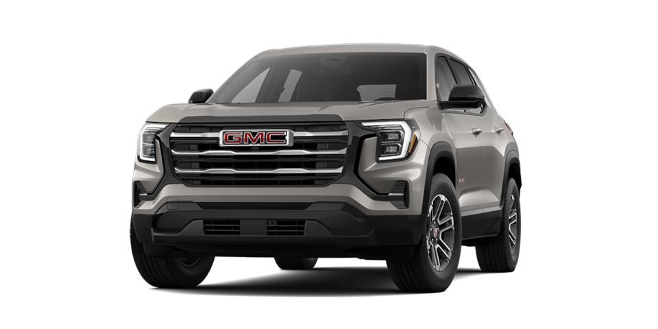 Nueva GMC Terrain 2026, camioneta SUV premium versión AT4 color Bae-ge Metallic