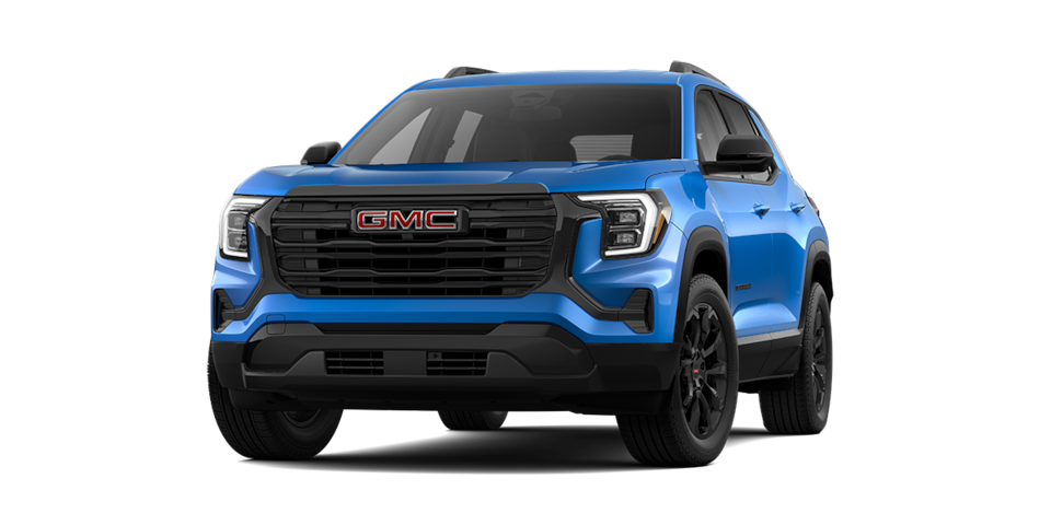 Nueva GMC Terrain 2026, camioneta SUV premium versión Black Edition color Reef Metallic