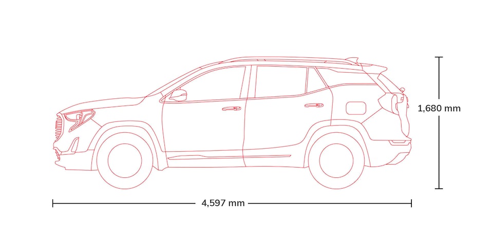 Especificaciones y dimensiones de la nueva GMC Terrain 2026, camineta SUV