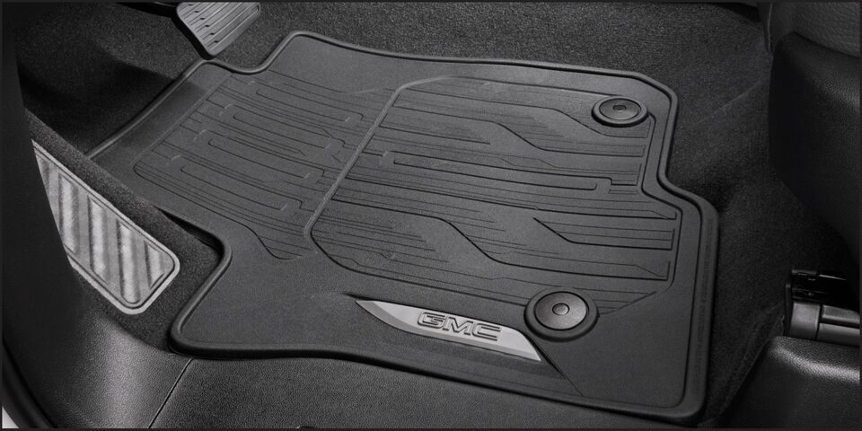 Tapete de vinil de 1.a fila en negro con logo GMC para tu Yukon 2026