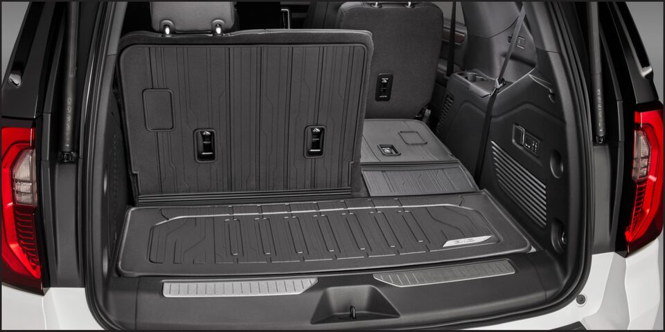 Tapete de vinil de cajuela de cobertura extendida en negro con logo GMC para tu Yukon 2026