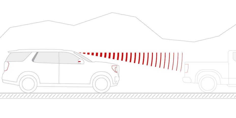 Alerta de colisión frontal en GMC Yukon 2026