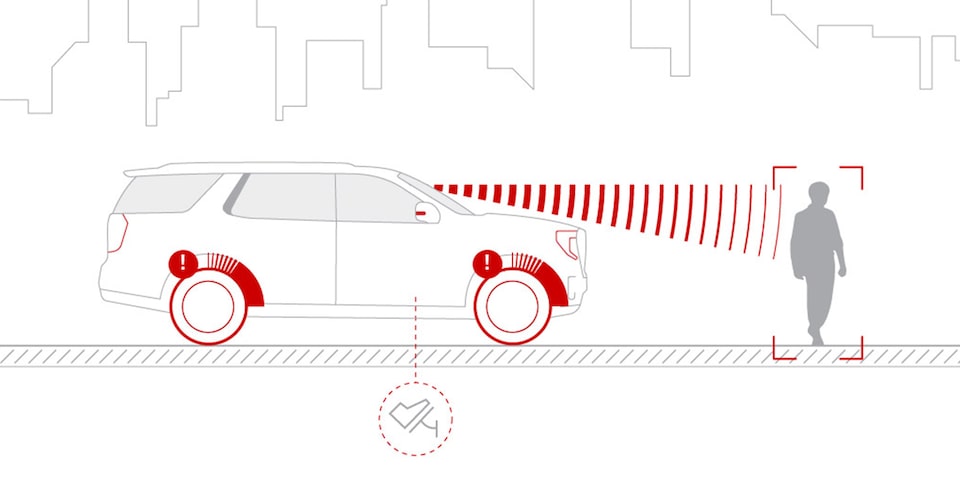 Asistente delantero para peatones y ciclistas en GMC Yukon 2026