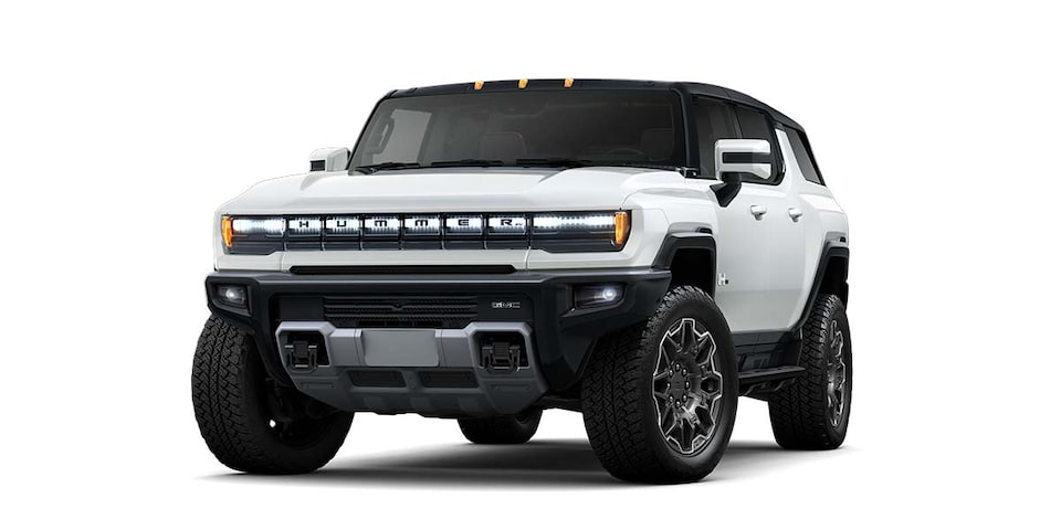 Nueva GMC Hummer EV, SUV eléctrica en color Interstellar White