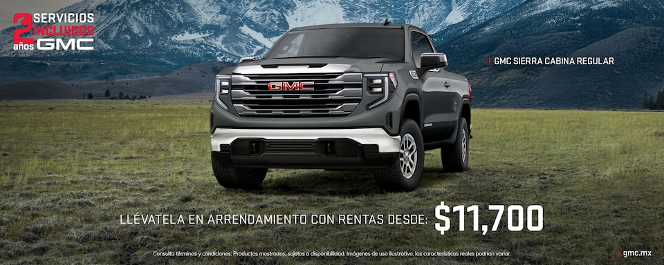 Estrena una GMC Sierra Cabina Regular en arrendamiento con rentas desde $11,700