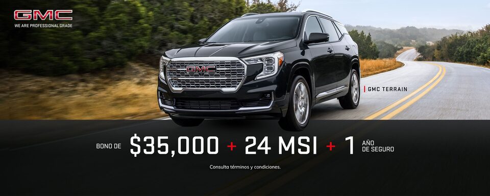 Estrena tu próxima camioneta SUV de lujo, GMC Terrain 2024 y obtén un bono de $35,000 más 24 MSI