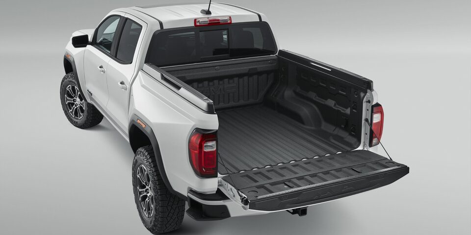 Rieles de carga para batea de tu nueva camioneta mediana de lujo, GMC Canyon 2023