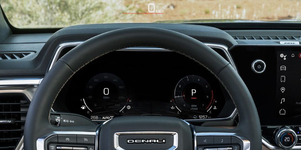 Head-Up Display de 6.3 pulgadas en la nueva GMC Canyon 2023, pickup mediana premium