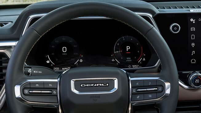 Volante y clúster de 11 pulgadas de la nueva GMC Canyon 2023, pickup mediana premium