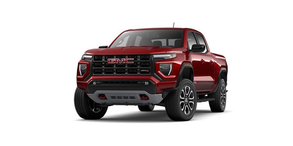 GMC Canyon 2024 AT4, pickup mediana color radiant red metallic