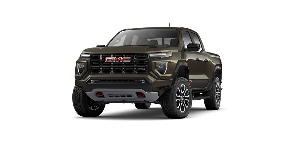 GMC Canyon 2024 AT4, pickup mediana color retrograde metallic