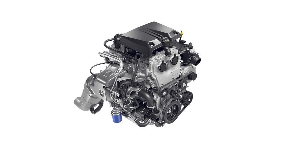 Motor turbo 2.7L que aligera el peso y otorga una potencia de 310 Hp y torque de 430 lb/ft en tu GMC Canyon 2024 pickup mediana