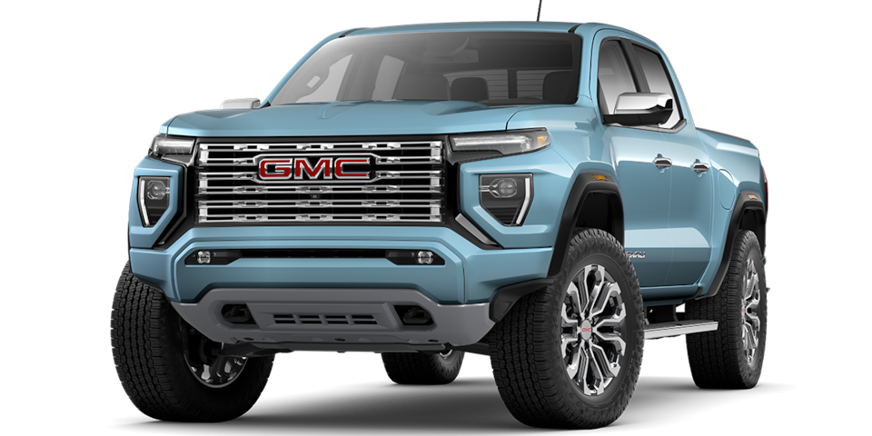 GMC Canyon 2025 versión Denali color glacier metallic