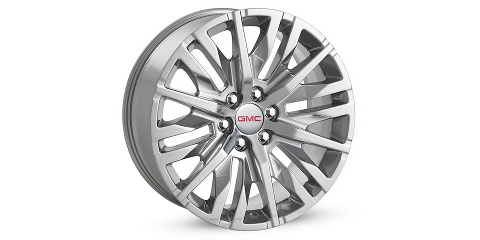 Mejor diseño exterior para GMC Sierra 2025 con rines de 22 pulgadas