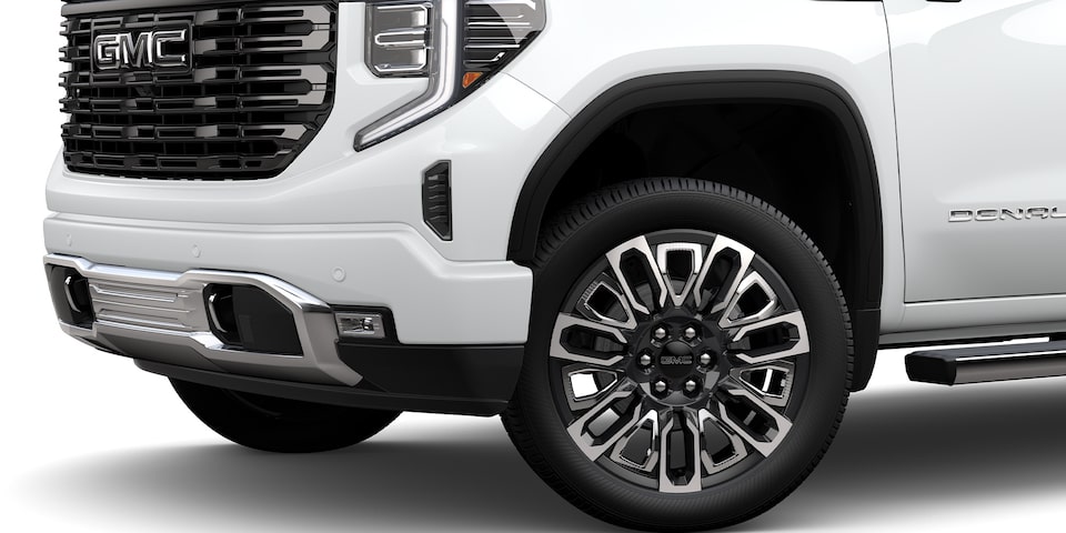 Mejor diseño exterior para GMC Sierra 2025 con rines de 22 pulgadas