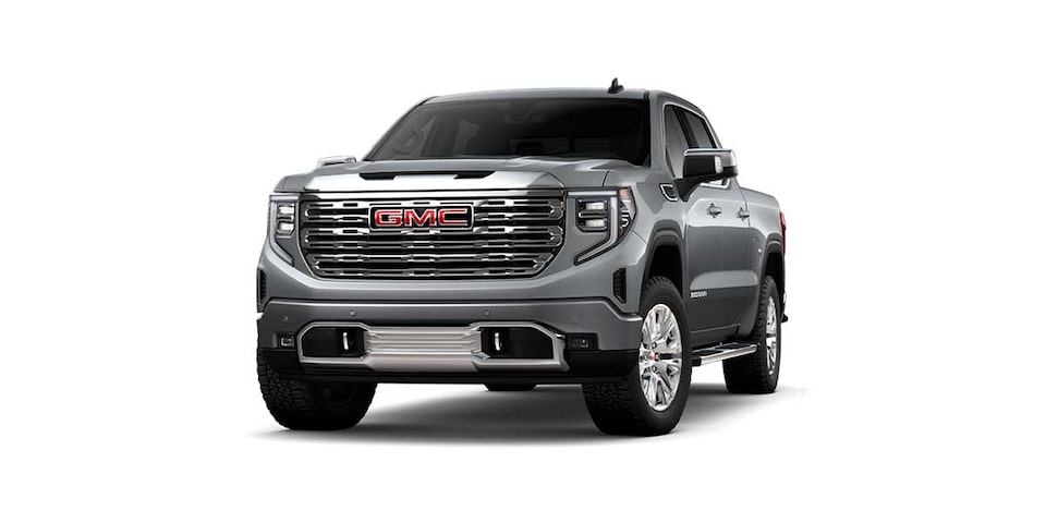 Pickup 4x4 premium GMC Sierra 2025 en color wire grey