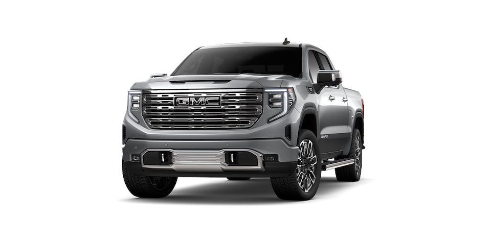 Pickup 4x4 premium GMC Sierra 2025 en color sharkskin metallic