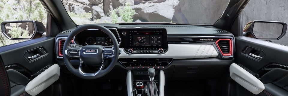 Descubre el interior de tu próxima GMC Canyon 2026: Estilo y confort premium