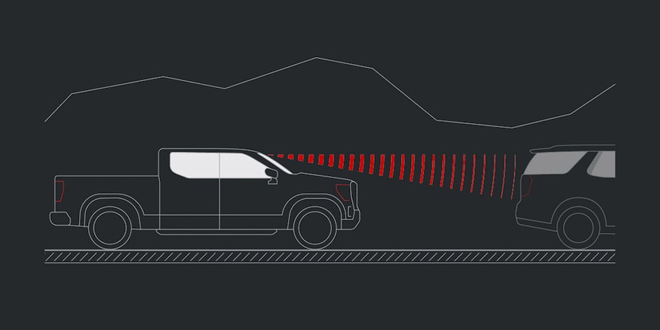 GMC Canyon 2026 con alerta de colisión frontal