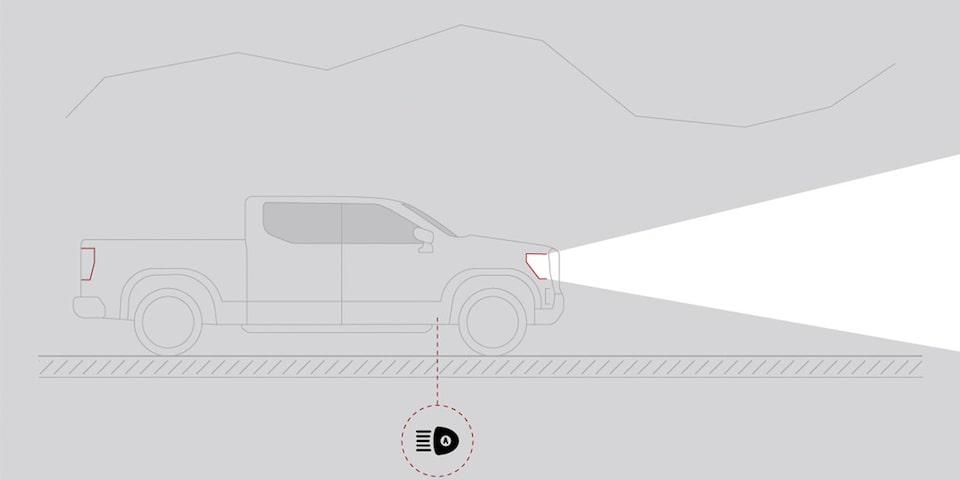 GMC Canyon 2026 con faros con IntelliBeam®