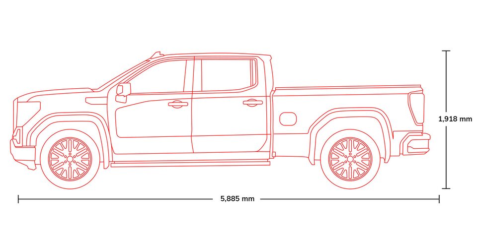Especificaciones principales de GMC Sierra 2022, pickup para versión AT4
