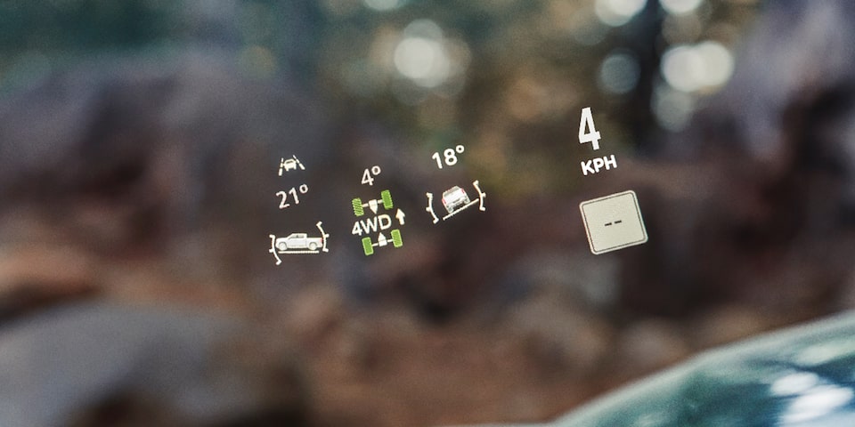 Head Up Display, muestra en el parabrisas información de GMC Sierra 2019